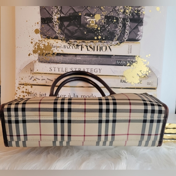 Burberry Nova Check Canvas Hand Bag Vintage RARE - Picture 5 of 16